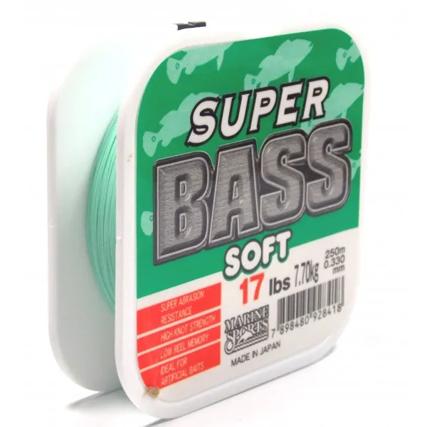Linha monofilamento Marine Sports SUPER BASS (Green) 40 Lbs - 0,50 mm - c/ 250 metros