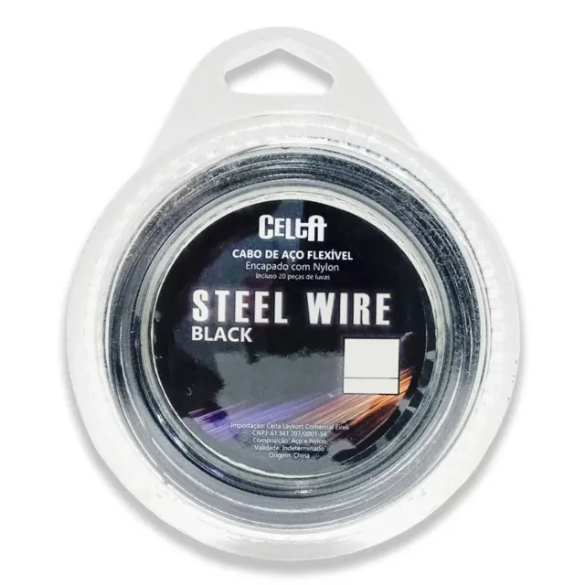 CABO DE AÇO CELTA BLACK 100LBS C/10M