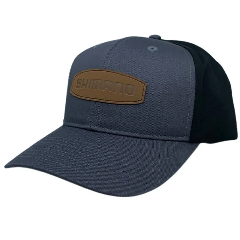 BONE SHIMANO CINZA PRETO  LOGO MARROM