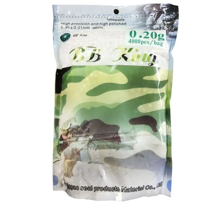 Esferas Plásticas BBs 0.20g BB King - Branca 4.000un