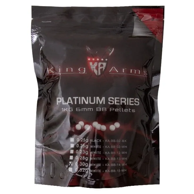 Esferas Plásticas BBs King Arms 0.30g Platinum Series - 3.300un