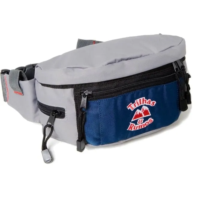 Estojo p/ Cintura (pochete) Camping III Azul e Cinza - Trilhas e Rumos