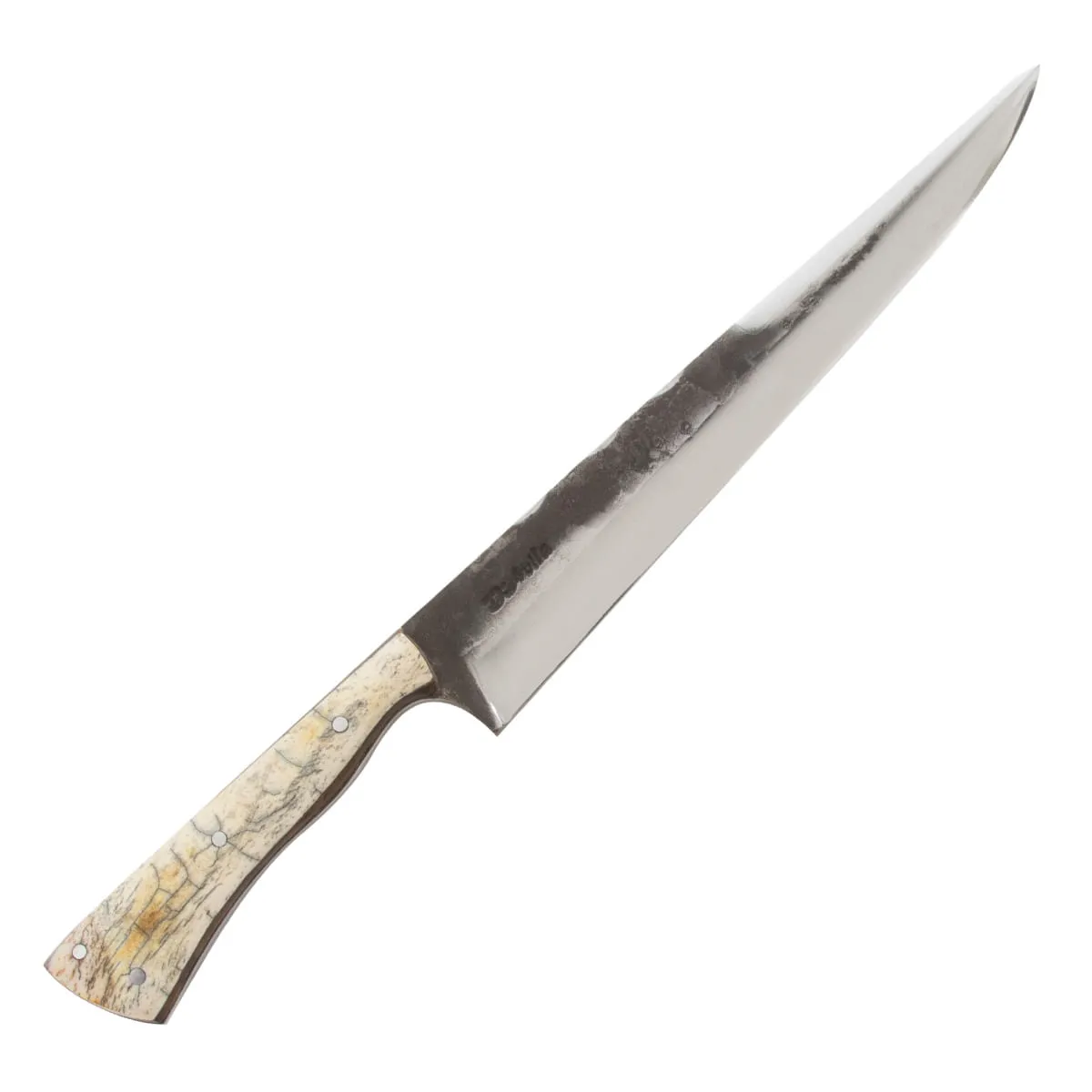 Faca Gaúcha Laminada 8" Aço Carbono 5160 Cabo Escuro Lâmina Dois Tons - D'Ávila