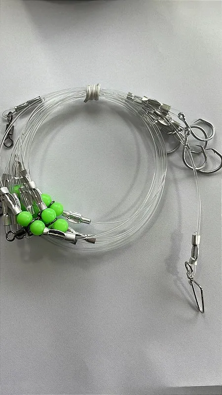 Pargueira Reforcada 8/0 Anzol Circle Hook Missanga Glow