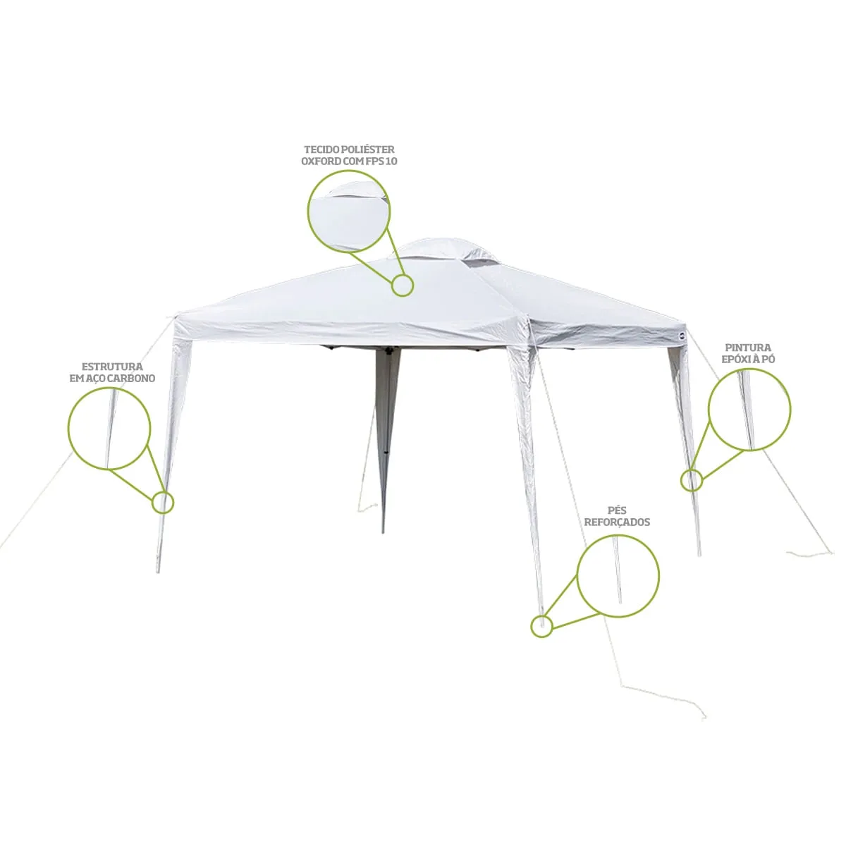 Gazebo X-Flex Oxford 3x3 Branco - Mor
