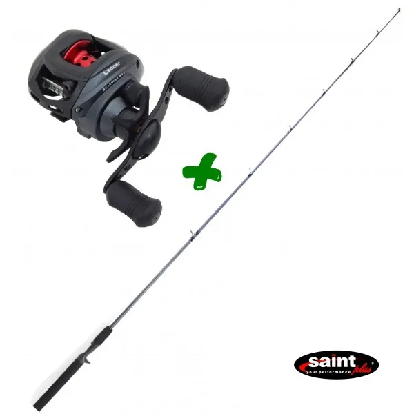 Kit Pesca: Carretilha Saint Plus Lancer 10.000 lh (10 Rol.) + Vara Lancer Grey 1,68 m 7 a 17 lbs