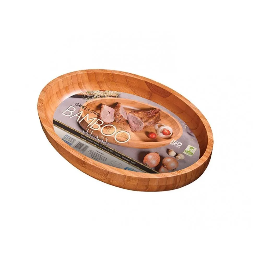 Gamela Oval Bamboo 33x23cm - Mor