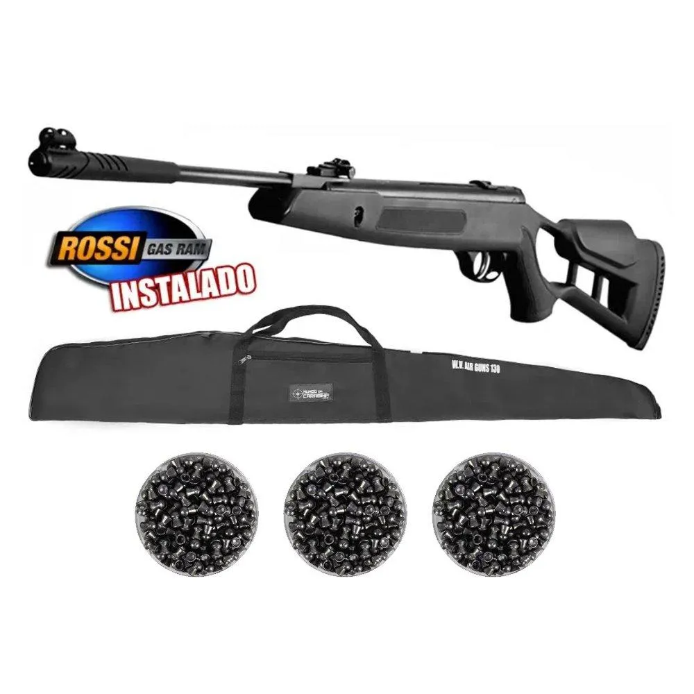 Carabina Pressão Hatsan Striker Edge 5.5 Gas Ram 60 + Kit