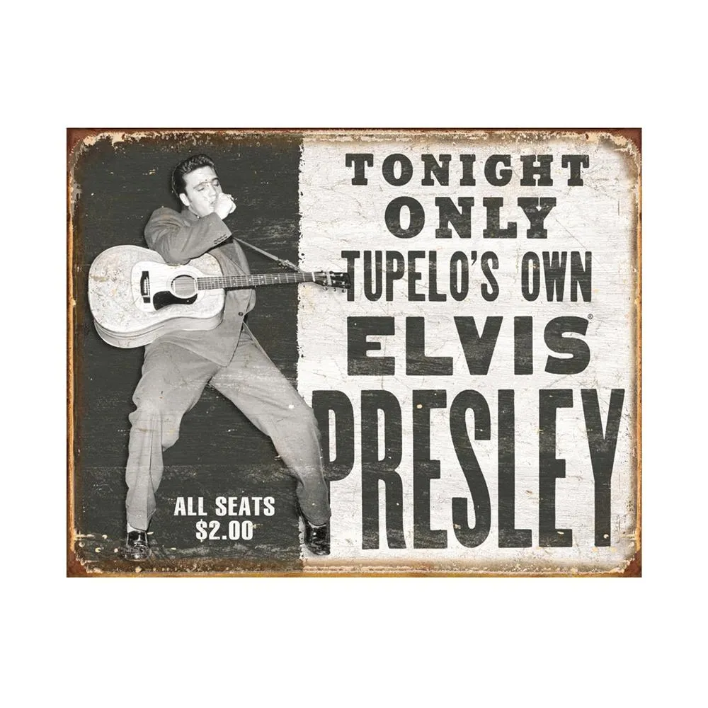 Placa Metálica Decorativa Elvis Tupelo's Own - Rossi