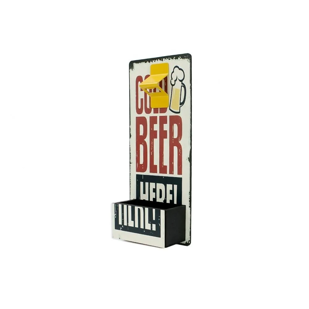 Abridor De Garrafa Para Parede Cold Beer - Bar Ligth