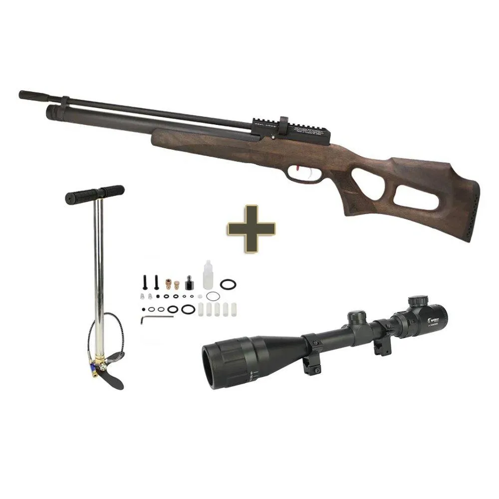 Carabina Pressão PCP Kral Puncher Nish W 5.5+Bomba+Luneta