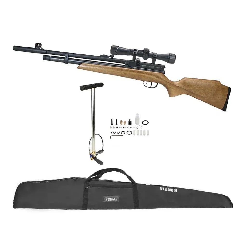 Carabina Beeman PCP 1332 Raider 6,35mm Madeira + Itens