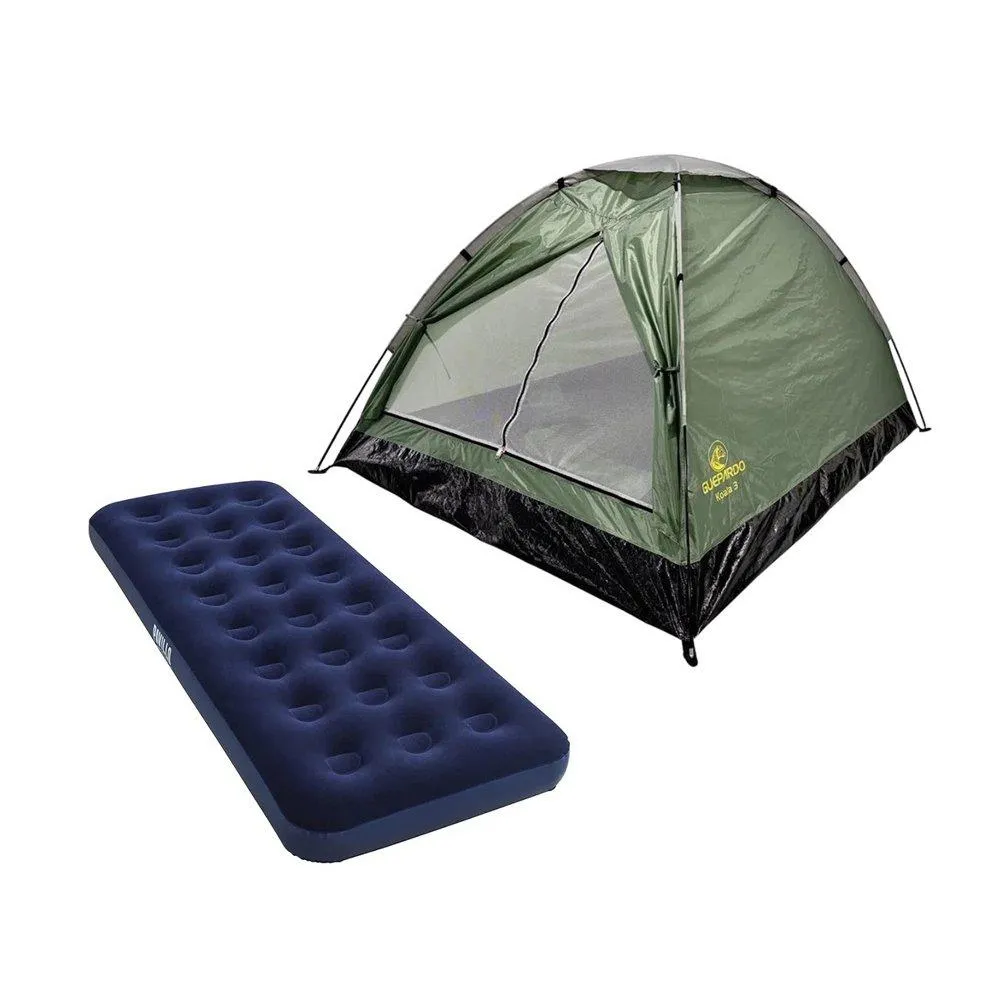 Barraca acampamento Iglu 2 P Koala+Colchão Inflável Solteiro