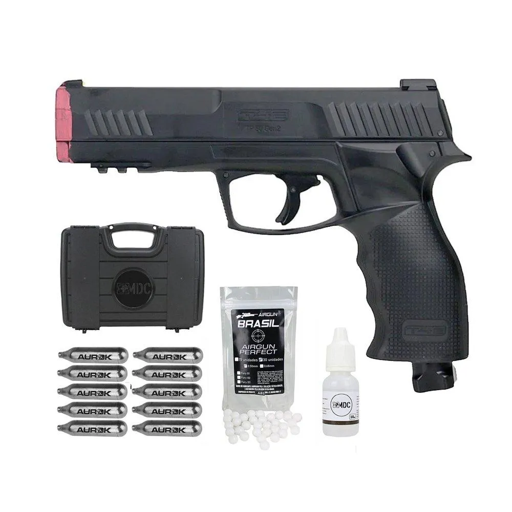 Pistola Pressão CO2 HDP T4E P320 GEN2 .50+Case+BBs HDP+Itens