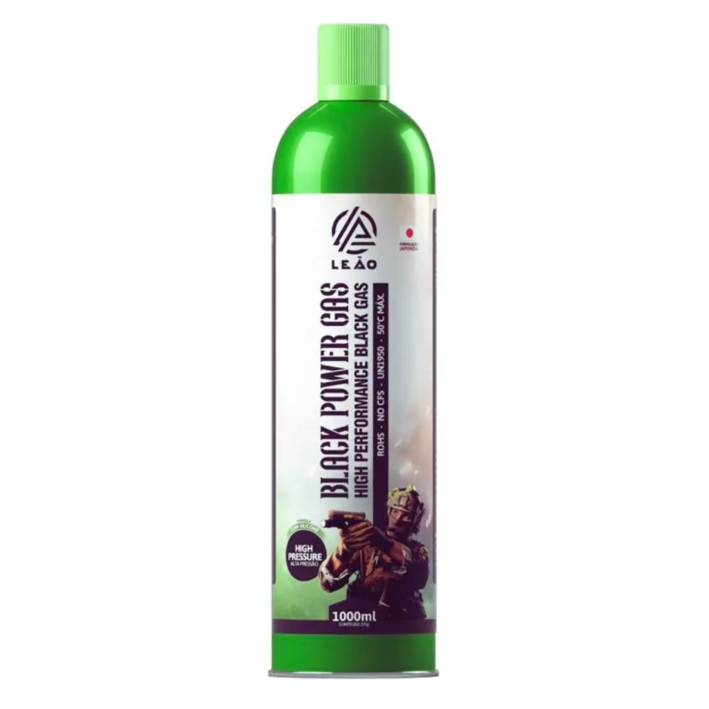 Green Gas para airsoft GBB Black Power Com Silicone