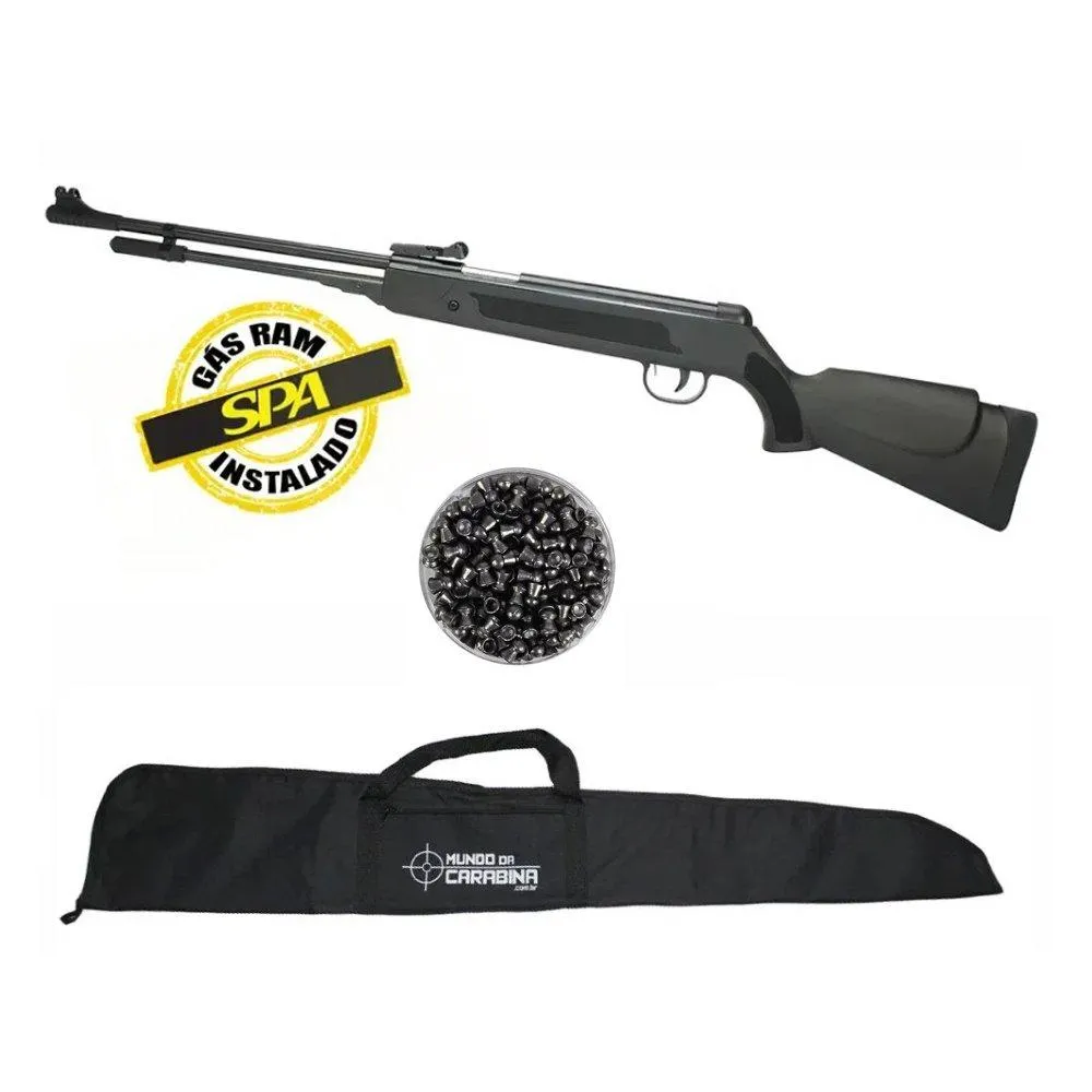 Carabina De Pressão Black Nitro Power 5,5 Gr 50kg + Capa +