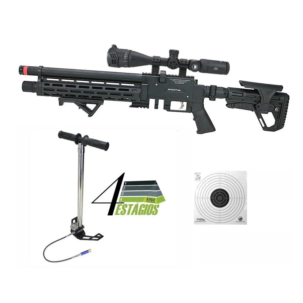 Carabina PCP Puncher Mortal X Tactical 5.5 + Kit