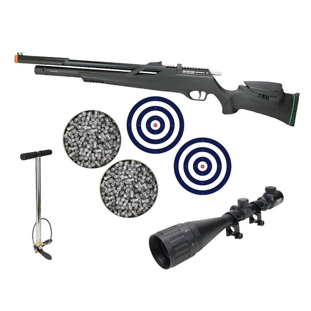 Carabina PCP Artemis T-REX Six 6.0 + Luneta 4-16x50 + Itens