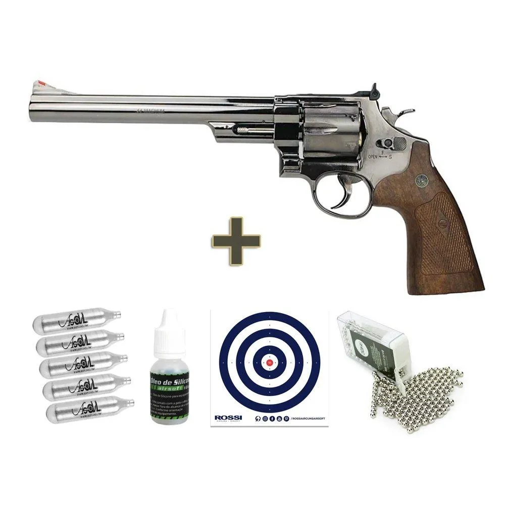 Revolver Pressão CO2 Smith & Wesson Magnum M29 4,5+ITENS