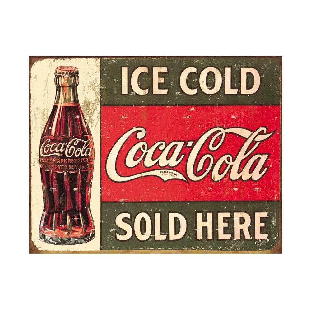 Placa Metálica Decorativa Ice Cold Coke 2 - Rossi