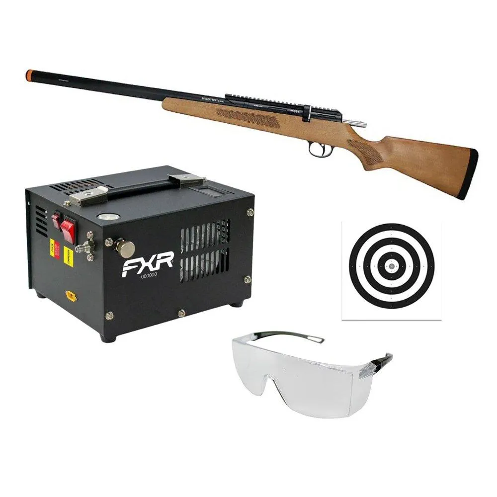 Carabina PCP M30 HELLCAT Madeira 5,5 + Compressor + Itens