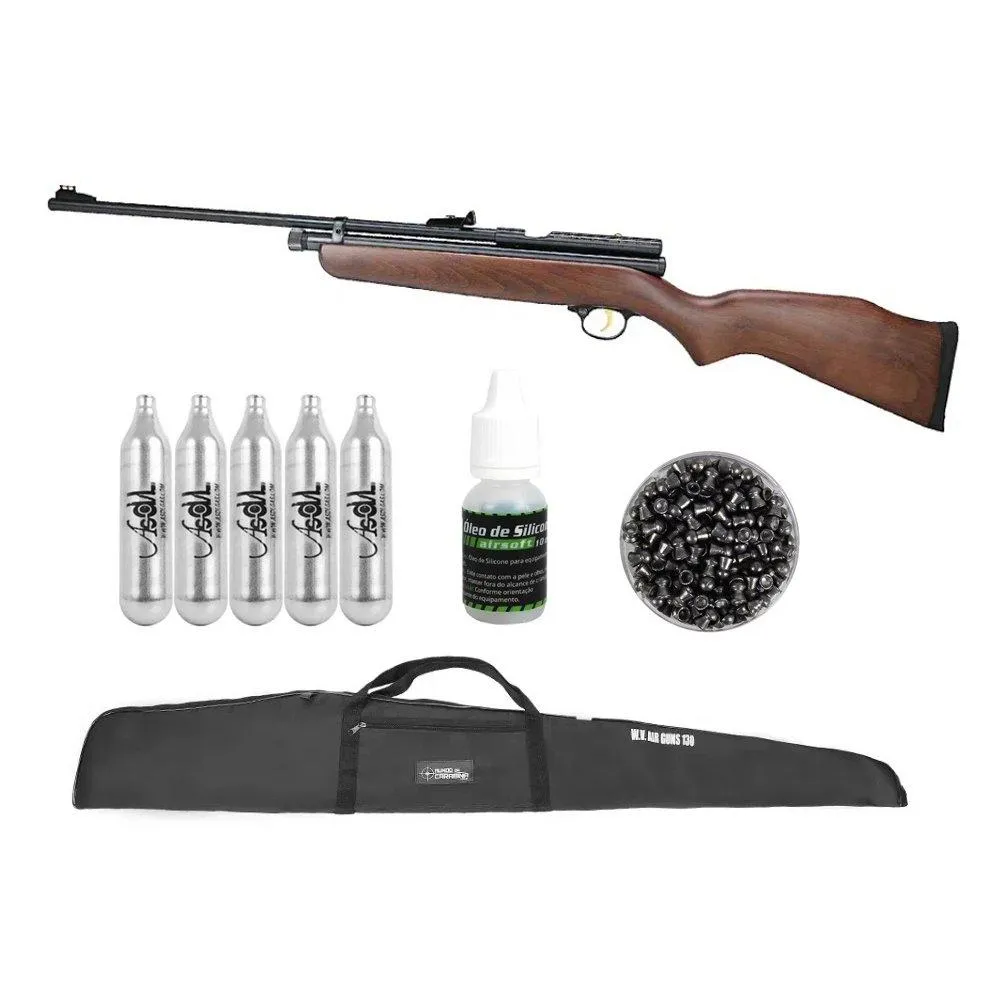 Carabina de Pressão CO2 Beeman QB78E Madeira 5,5 + Kit