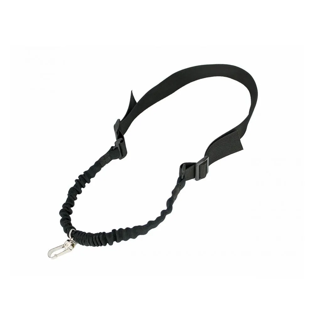 Bandoleira Tactica Em Nylon  1 Ponta C/ Elastico Preta Mc