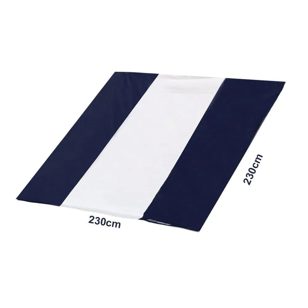 Lateral De Tenda Zaka Riviera Branco Com Laterais Azul 2,3 X