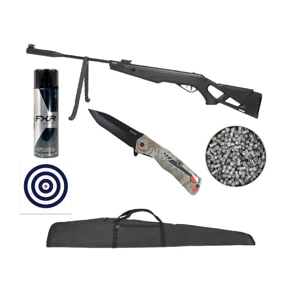 Carabina Pressão Thunder 5,5 MH Ekol TAG + Canivete + Itens