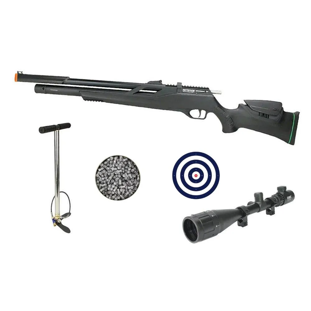 Carabina PCP Artemis T-REX Six 6.0 + Luneta 6-24x50 + Itens