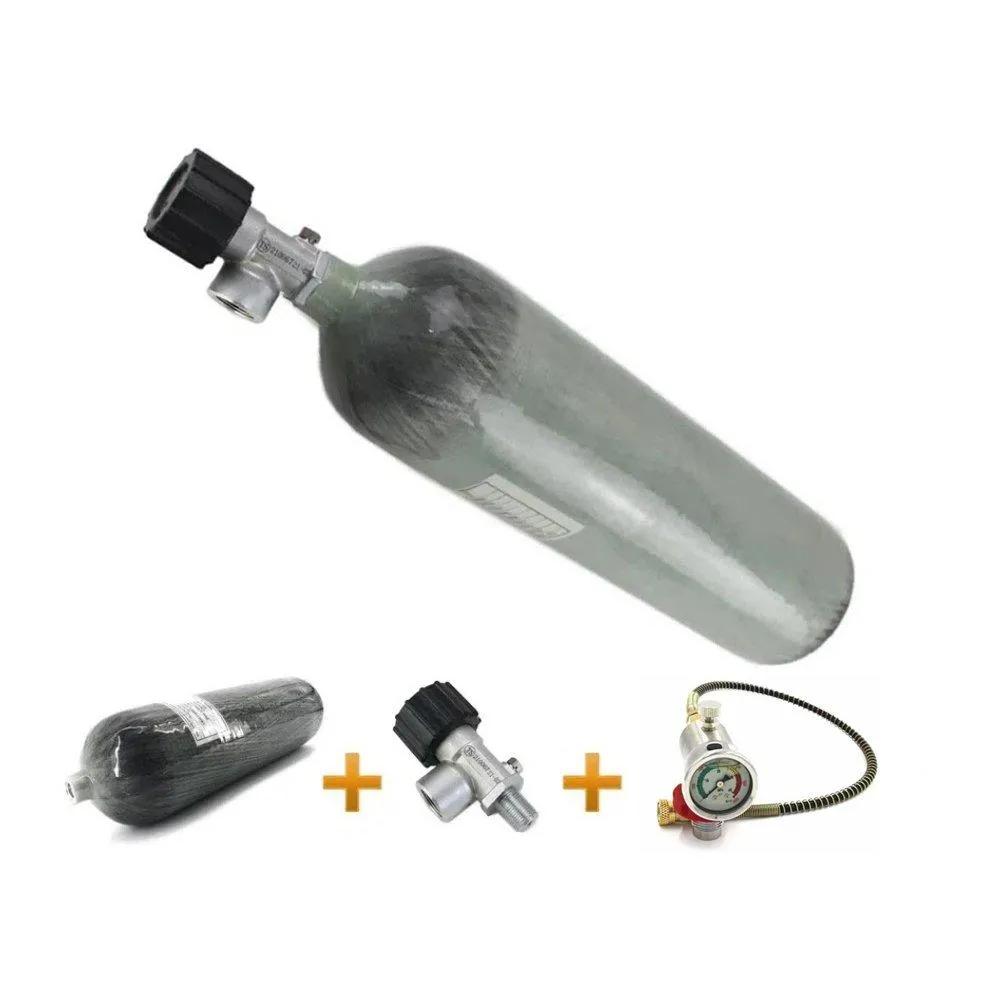 Cilindro Scuba Fibra Carbono 300 bar 6,8L+Válvula+Estação