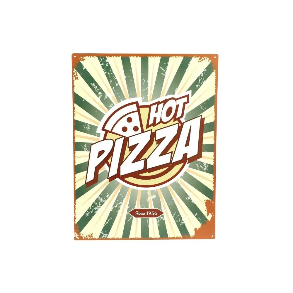 Placa Decorativa - Hot Pizza - 39x30 Cm - All Classics