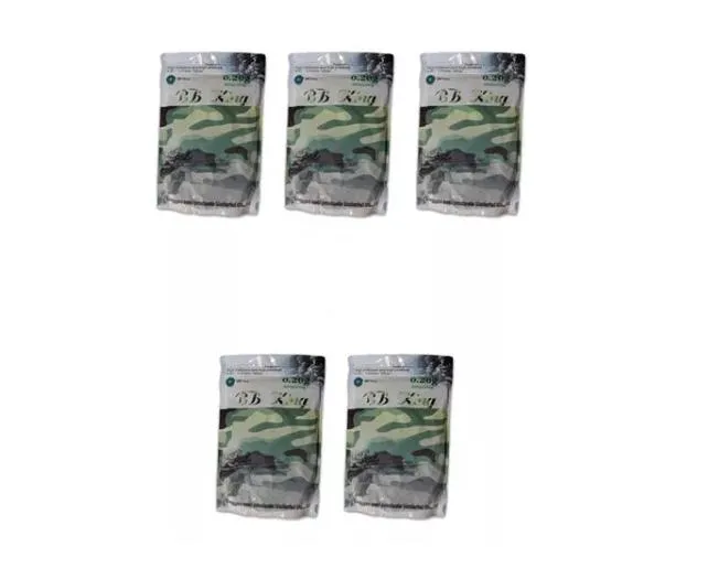 Kit 5 Pacote Esfera Munição Bb King 0,20g 6.0