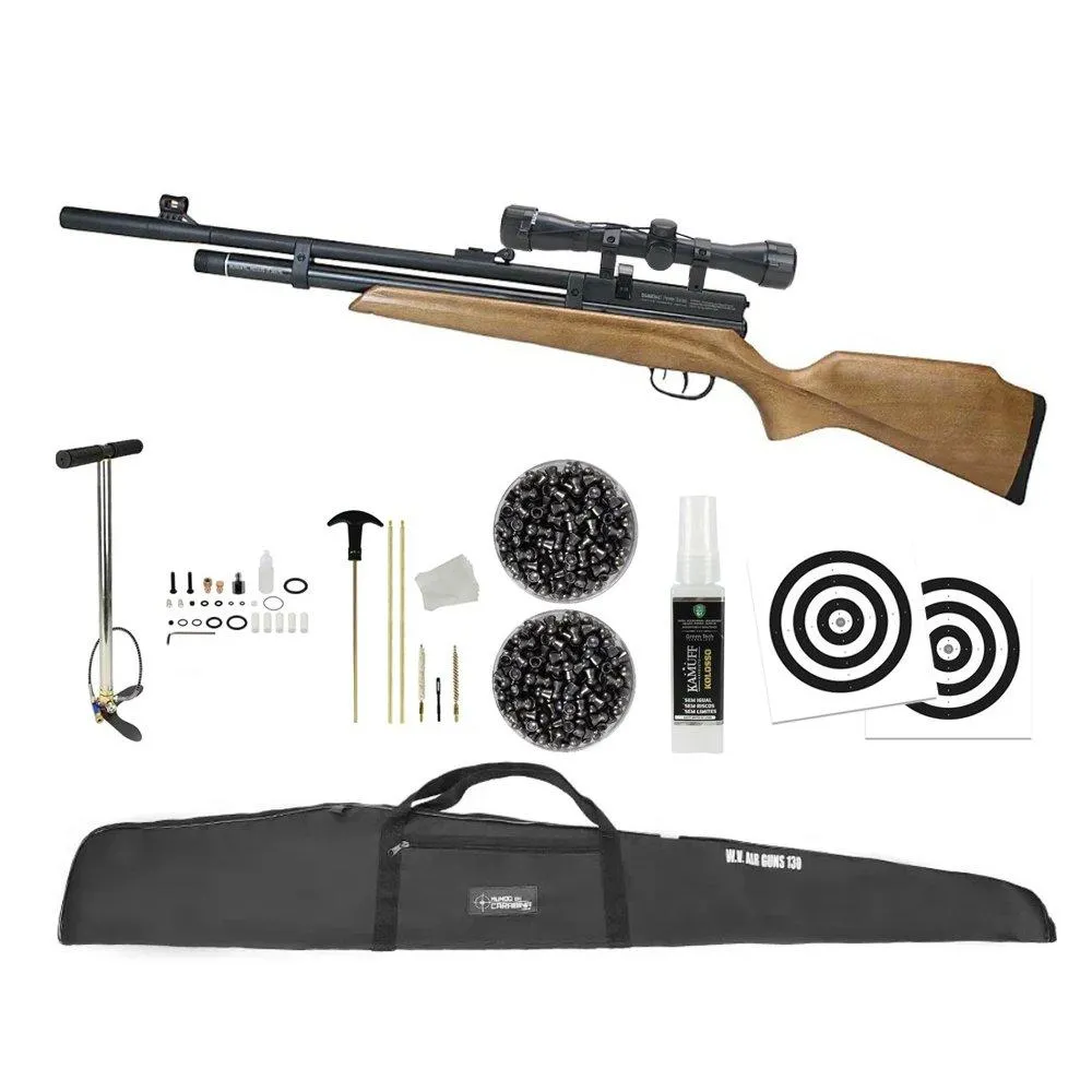 Carabina Beeman PCP 1332 Raider 6,35mm Madeira + Kit Pro