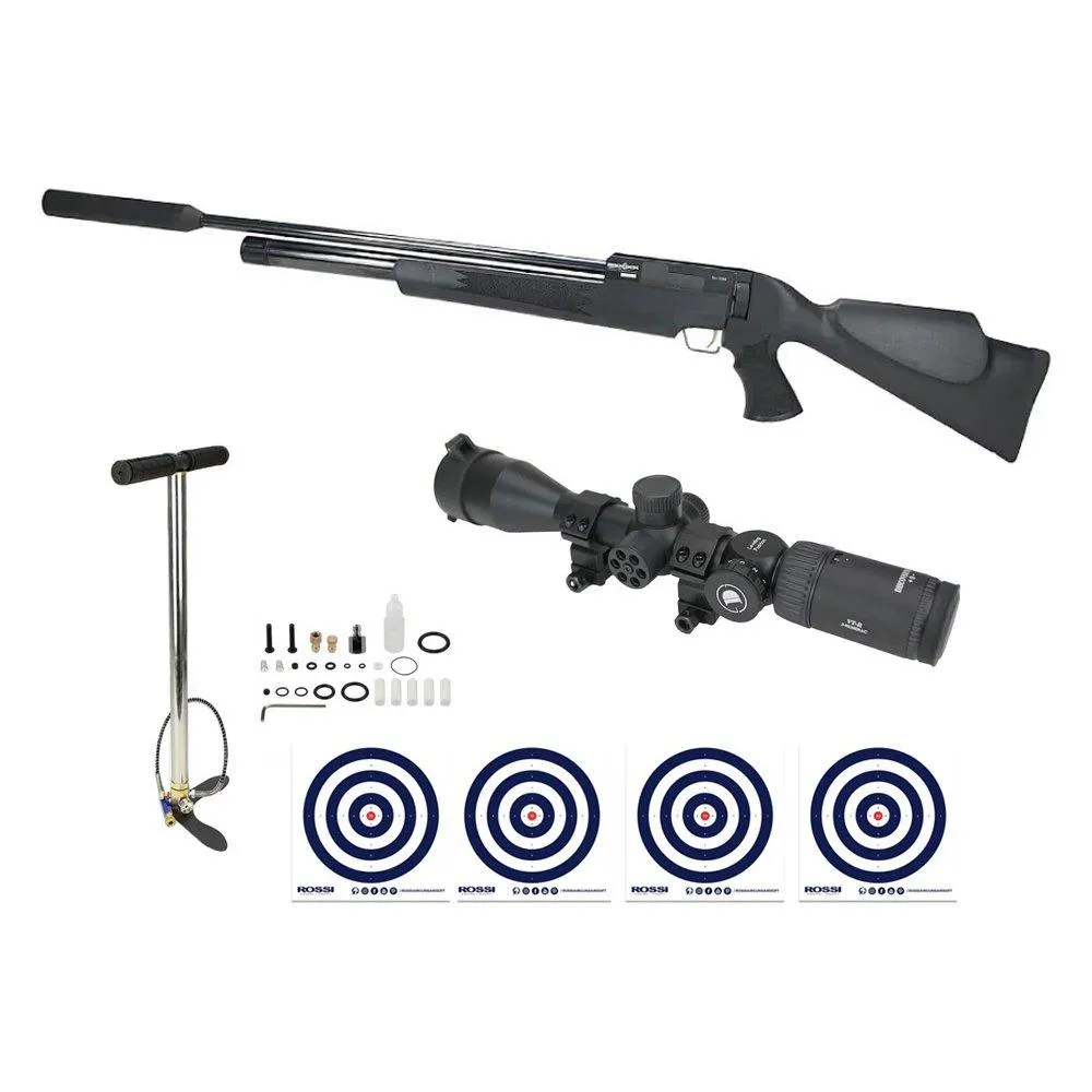 Carabina Pressão PCP Brocock Enigma 5,5+Luneta+Bomba+Alvos