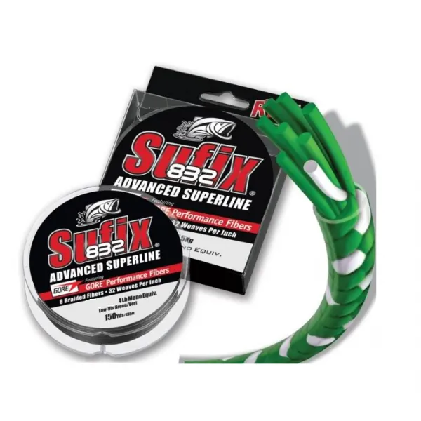 Linha multifilamento SUFIX 832 - 8 fios - 0,33 mm - 63 Lb - 120 M