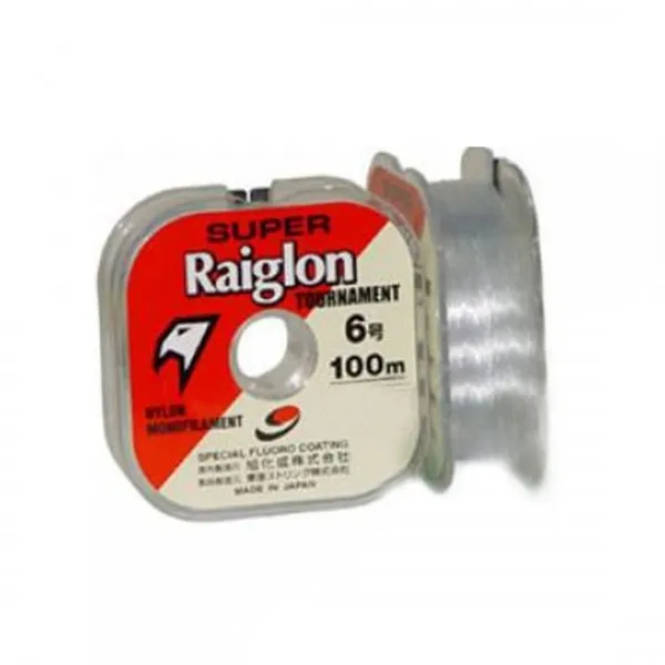 Linha monofilamento SUPER RAIGLON TOURNAMENT - 0,23 mm - 13 Lbs - carretéis interligados com 100 metros cada