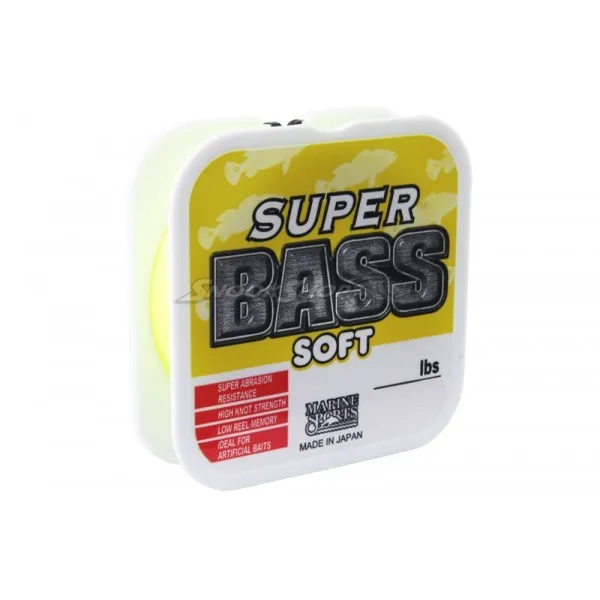 Linha monofilamento Marine Sports SUPER BASS (Yellow) 17 Lbs - 0,33 mm - c/ 250 metros