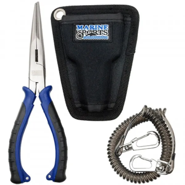 Alicate multifunção Marine Sports - Aço inox - Bico Split Ring - Combo