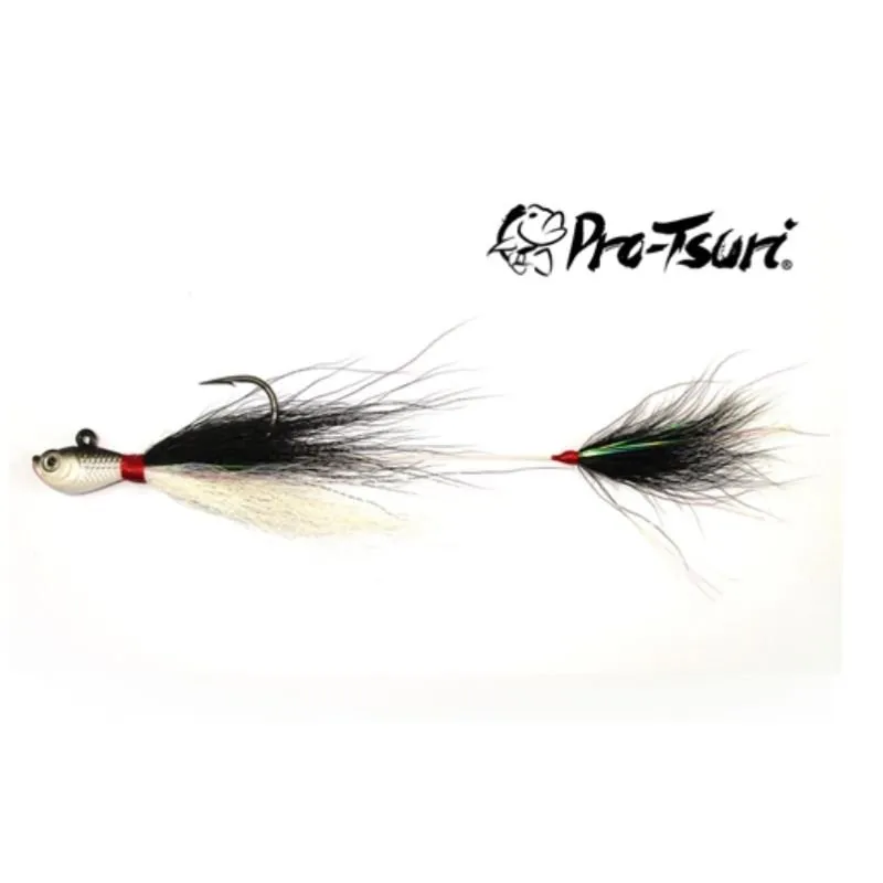 Jig Bucktail Duplo Pro-Tsuri Cichla 4/0 15g 50P0002 Pto/Bco c/1un