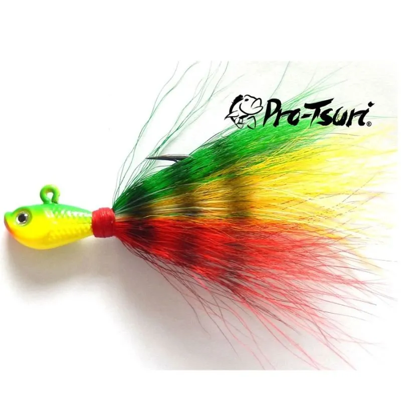 Jig Bucktail Simples Pro-Tsuri Cichla 4/0 15g 50P0031A Firetiger c/1un