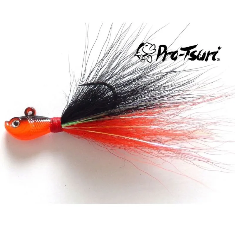 Jig Bucktail Simples Pro-Tsuri Cichla 4/0 15g 50P0033 Lar/Pto c/1un