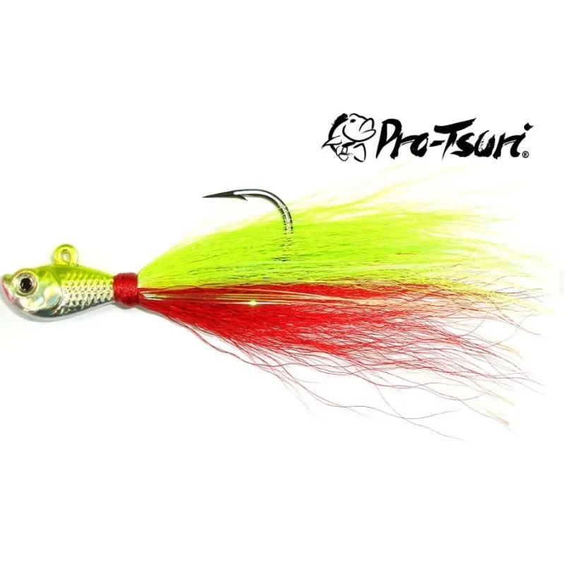 Jig Bucktail Simples Pro-Tsuri Cichla 4/0 21g 50P0019A Vde/Ve c/1un