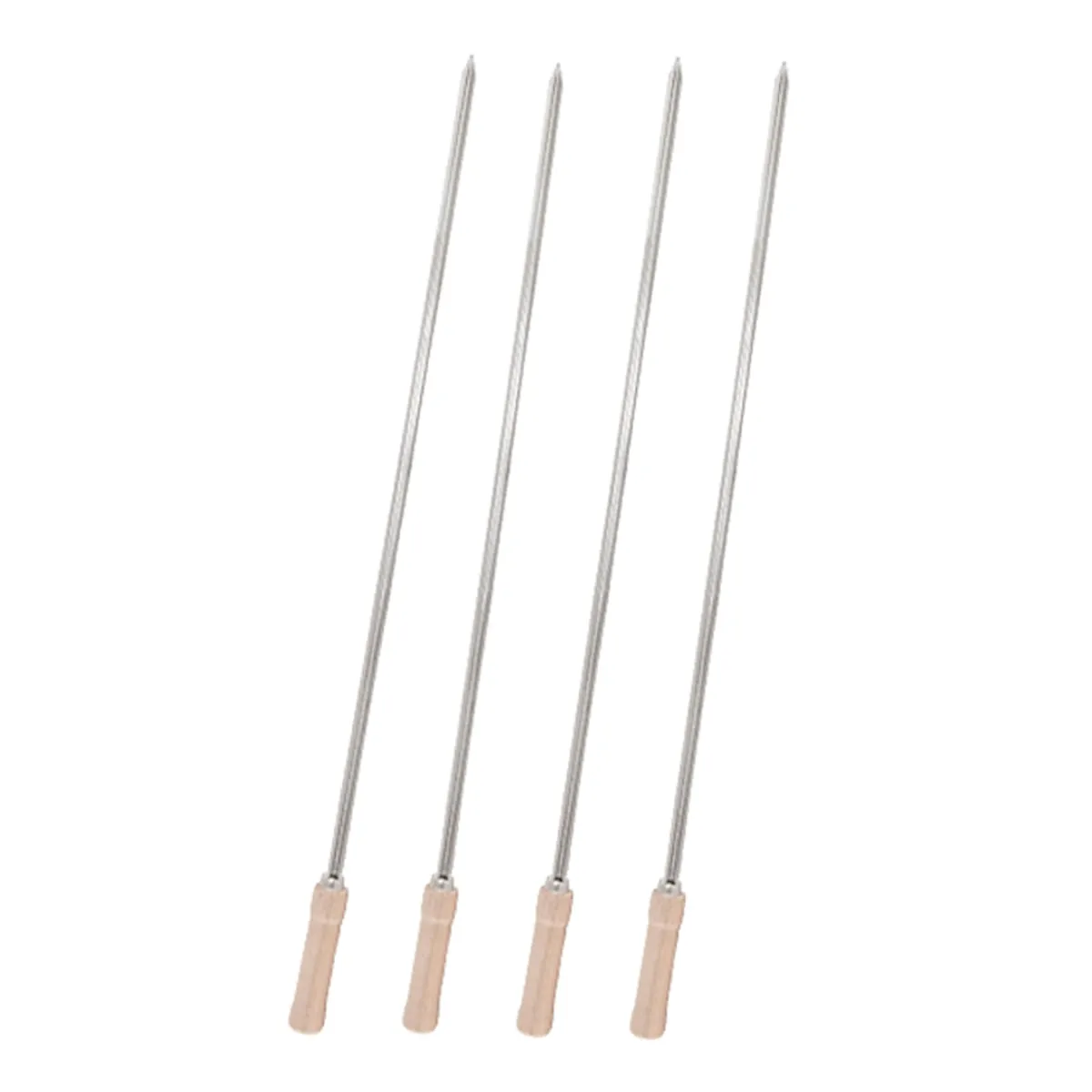 Kit com 4 Espetos Simples para Churrasco 95cm - Mor