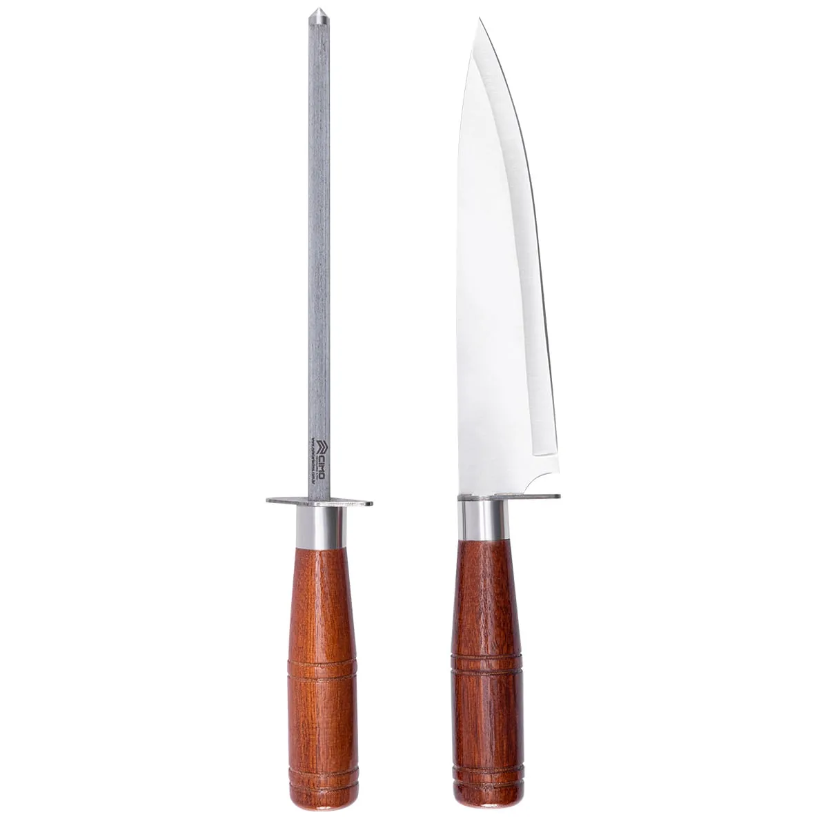 Kit Premium para Churrasco com Faca Drop Point e Chaira - CIMO