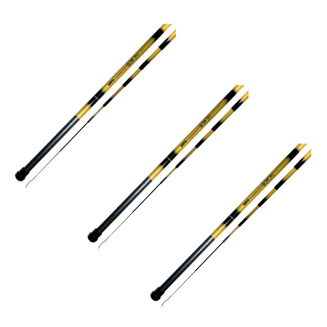Kit 3 Varas Pesca Telescopica Bamboo 2105 2,10m Marine Sports