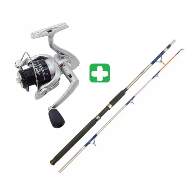 Kit Pesca: Molinete Marine Sports Arena 4000 + Vara Combat 1,80 m 20 - 45 lbs