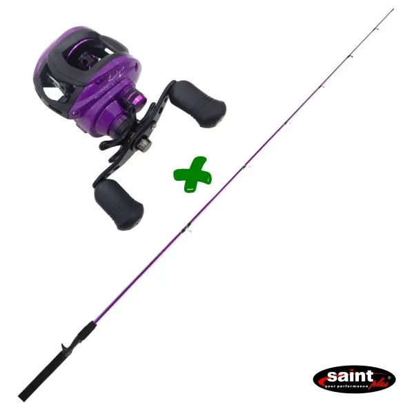 Kit Pesca: Carretilha Saint Plus Lancer LADY LH (10 Rol.) + Vara Lancer Lady 1,68 m 7 a 17 lbs