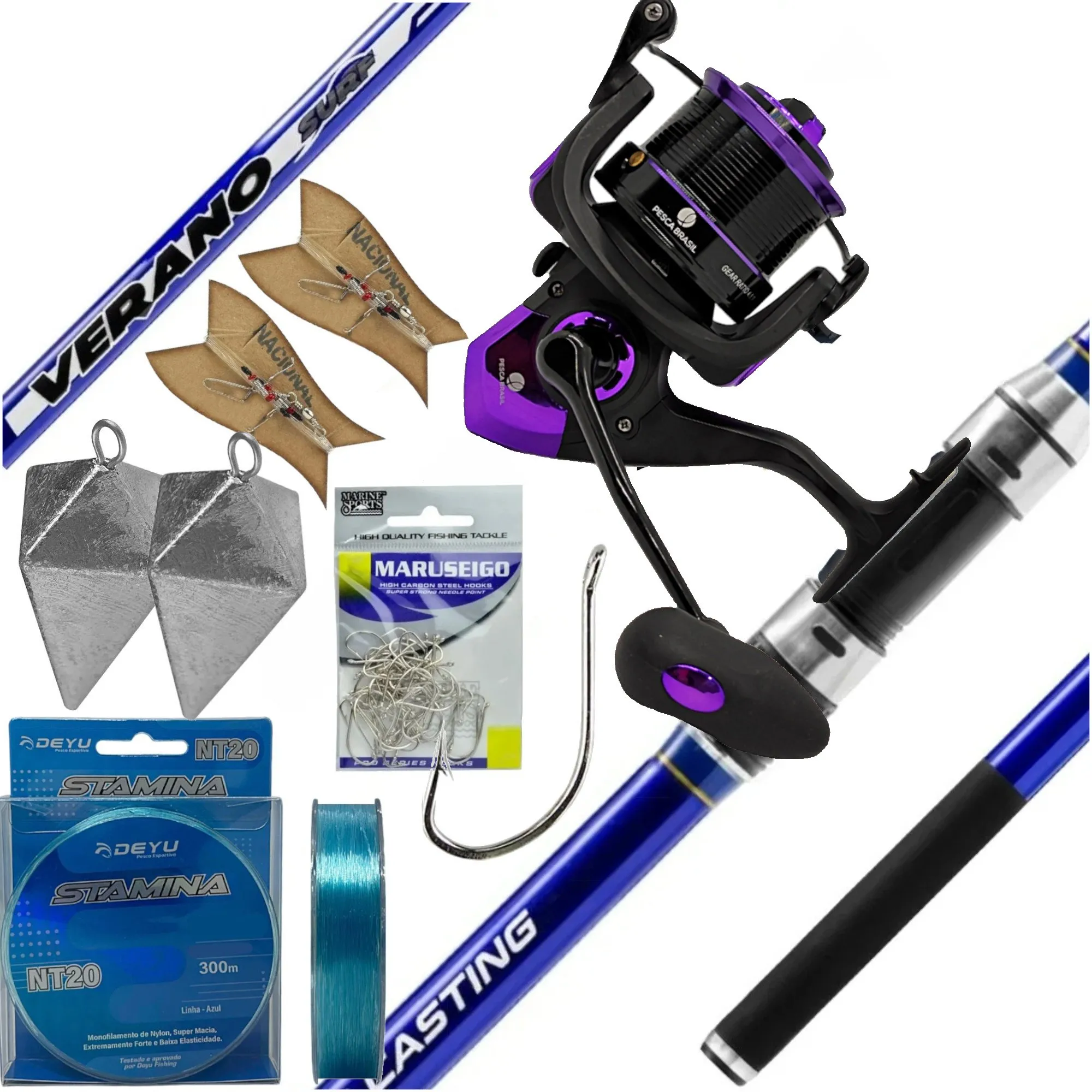 Kit Completo Pesca de Praia 4,20m | Aprendiz da Pesca