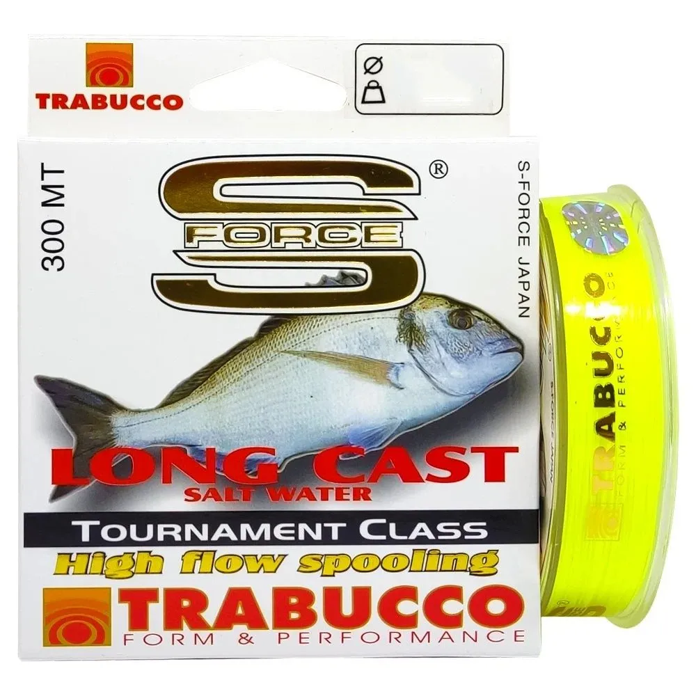 Linha Monofilamento Trabucco Long Cast Salt Water 300 Metros